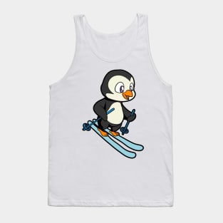 Penguin skiing Tank Top